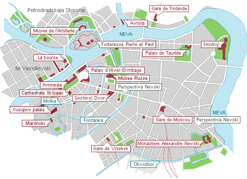 Plan de Saint-Petersburg